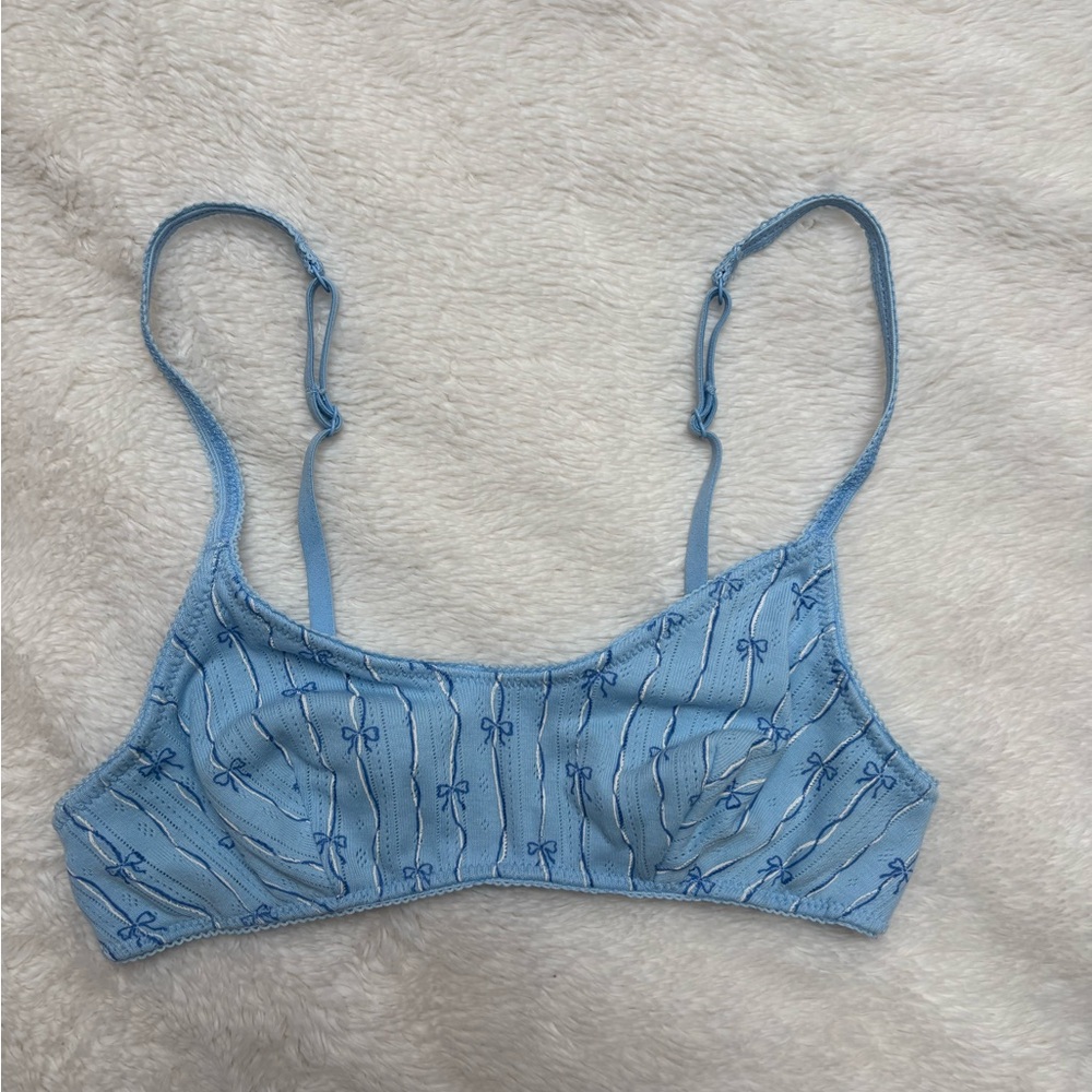 Cotton On Blue Seamless Bra with Scoop Neck